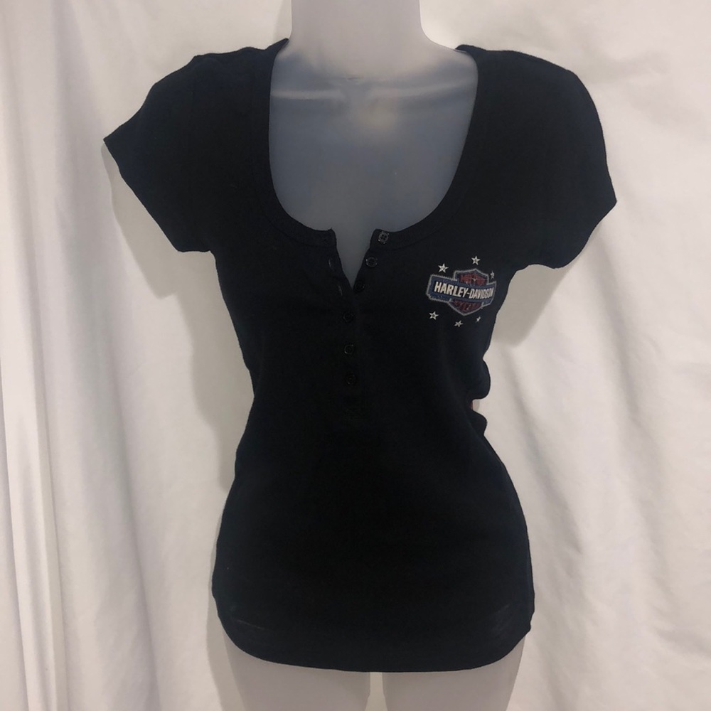 Harley Davidson Button Detail Shirt